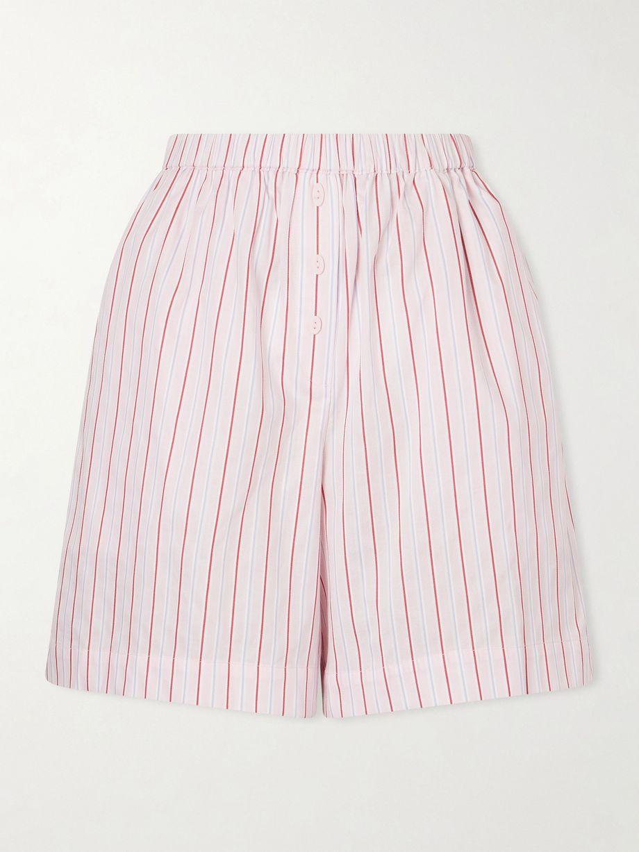 Angelo striped cotton-poplin shorts by FAITHFULL