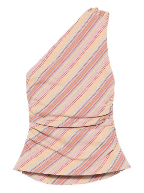 Aurora striped one-shoulder blouse by FAITHFULL