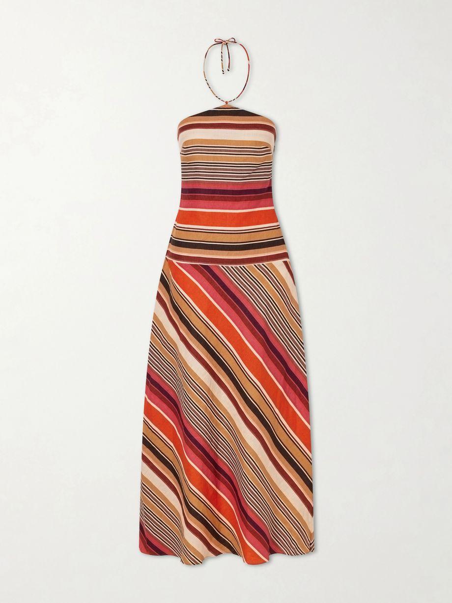 Clara striped linen maxi dress by FAITHFULL