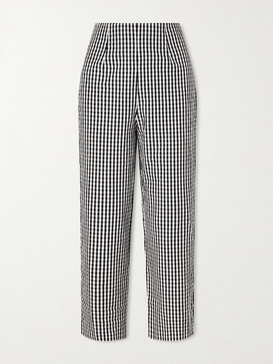 Claudine checked cotton straight-leg capri pants by FAITHFULL