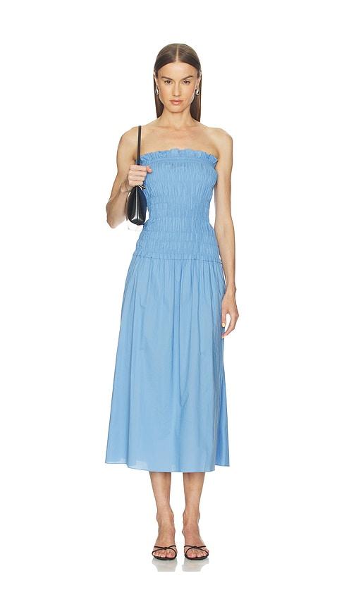 FAITHFULL Amalita Midi Dress in Blue by FAITHFULL