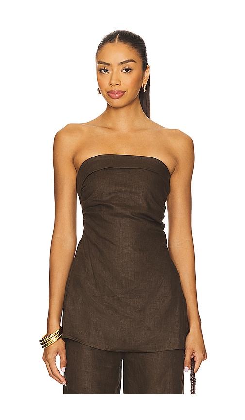 FAITHFULL Boe Tunic Top in Chocolate by FAITHFULL