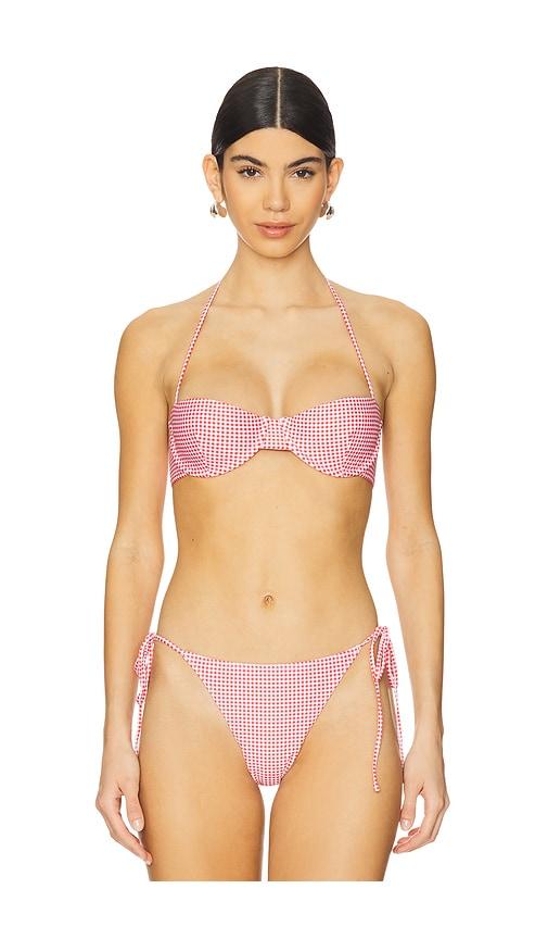 FAITHFULL Chessa Bikini Top in Red by FAITHFULL