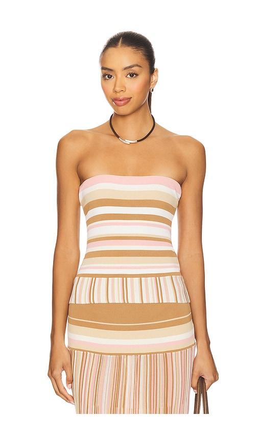 FAITHFULL Citara Strapless Top in Tan by FAITHFULL