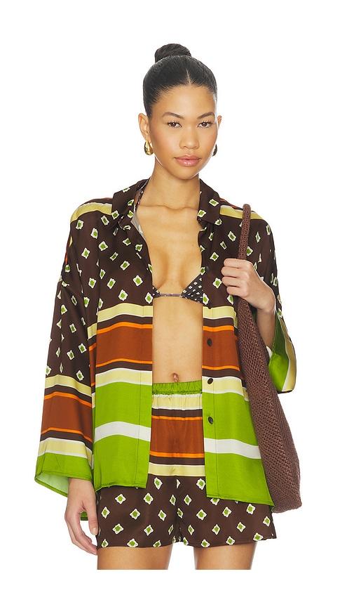 FAITHFULL Cora Shirt in Green,Brown by FAITHFULL