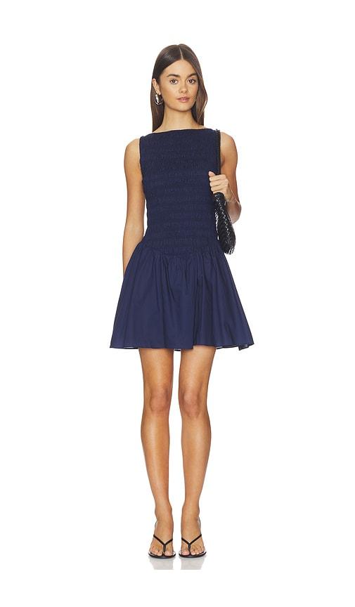 FAITHFULL Martina Mini Dress in Navy by FAITHFULL