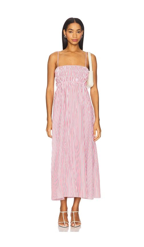 FAITHFULL Nica Midi Dress in Red by FAITHFULL