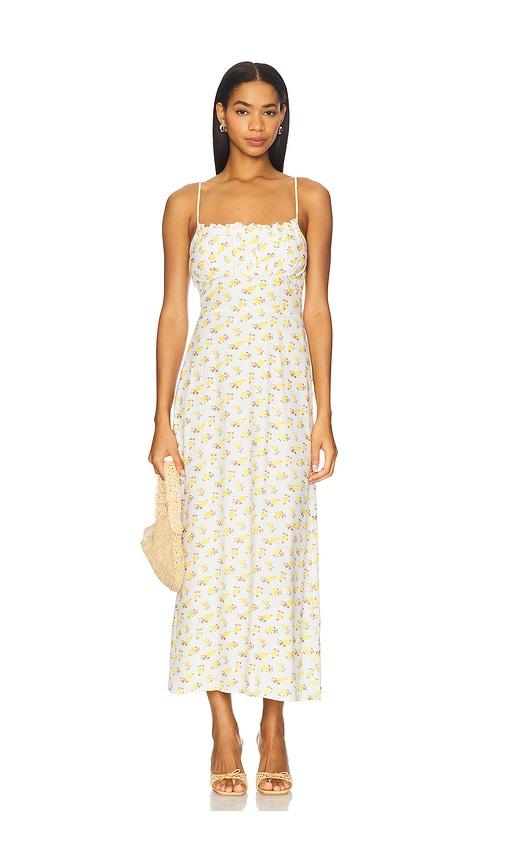 FAITHFULL Phaedra Midi Dress in White by FAITHFULL
