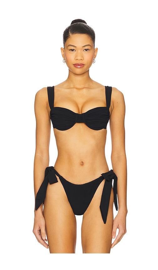 FAITHFULL Sol Bikini Top in Black by FAITHFULL