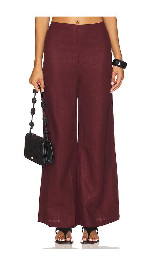 FAITHFULL Syna Pant in Burgundy by FAITHFULL