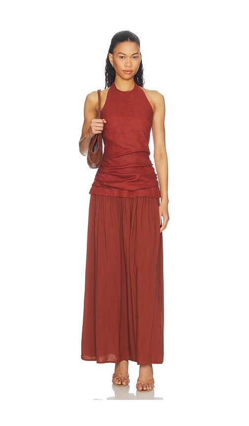 FAITHFULL Tali Maxi Dress in Brown by FAITHFULL