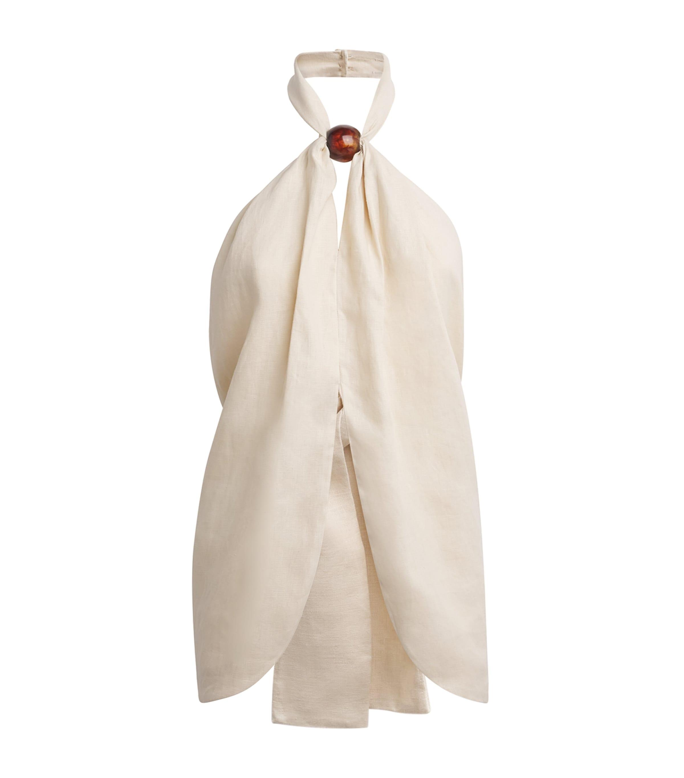 Faithfull the Brand Linen Biba Halterneck Top by FAITHFULL