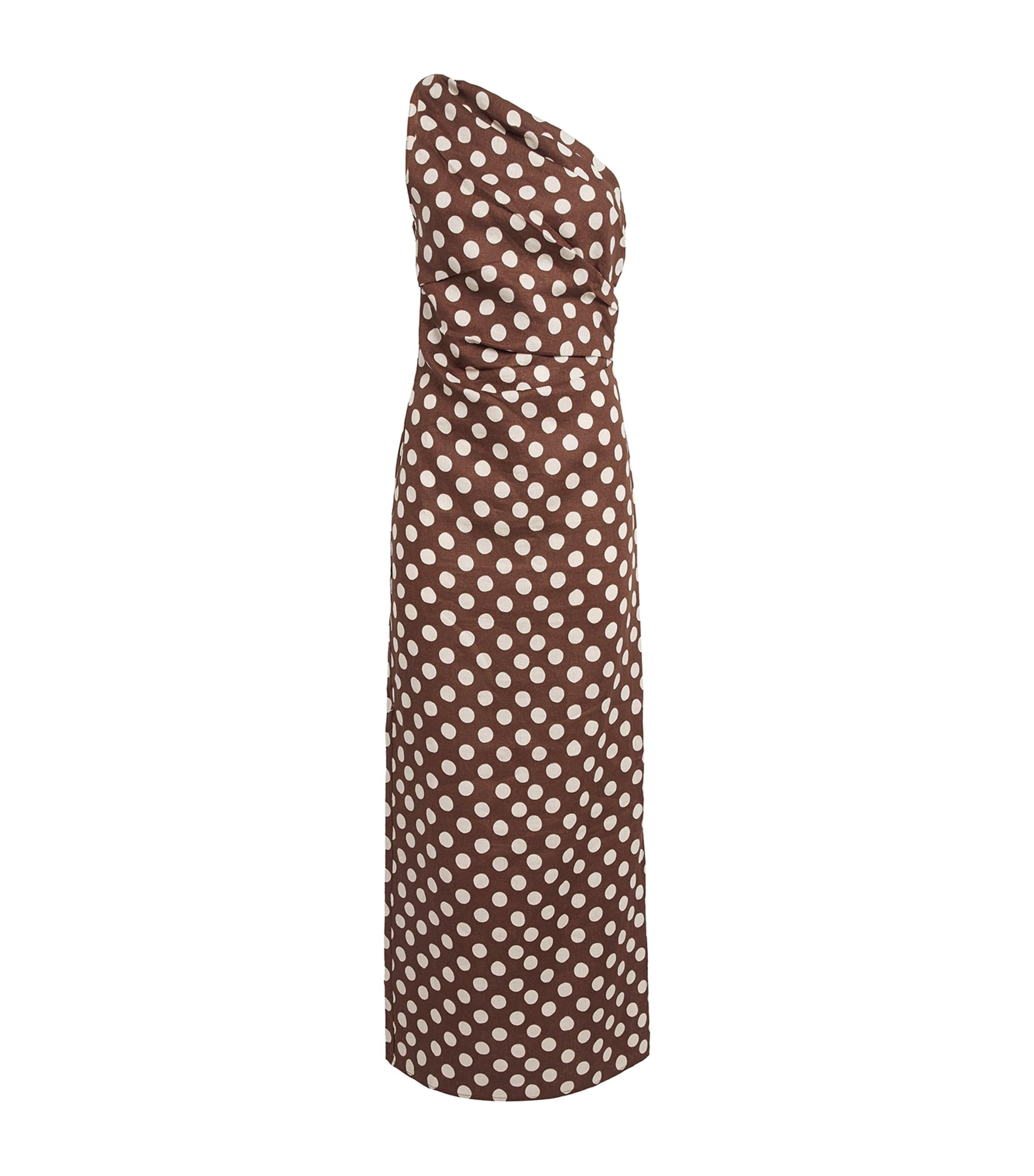 Faithfull the Brand Linen Polka-Dot Simona Maxi Dress by FAITHFULL