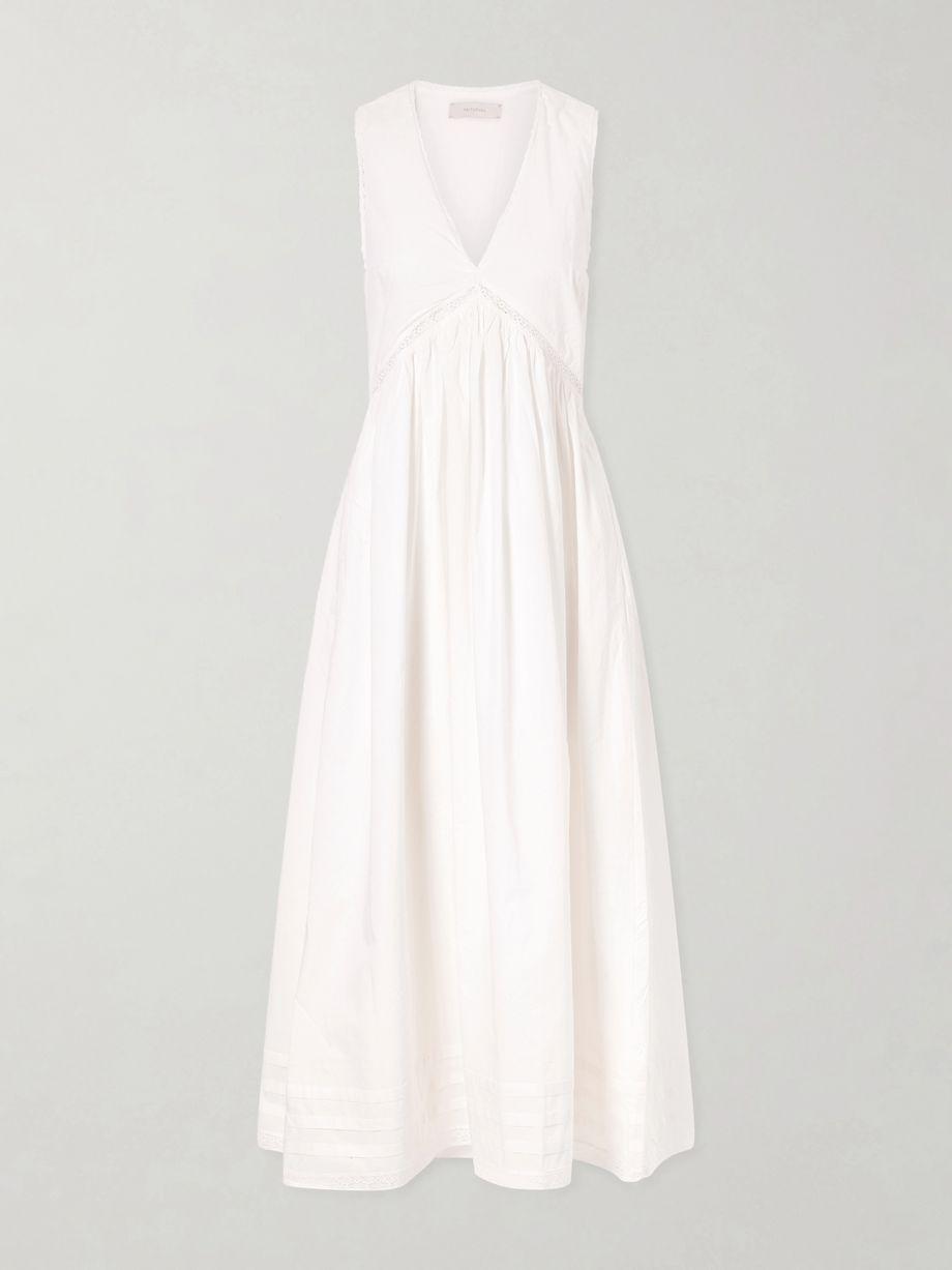 Fiora lace-trimmed cotton midi dress by FAITHFULL