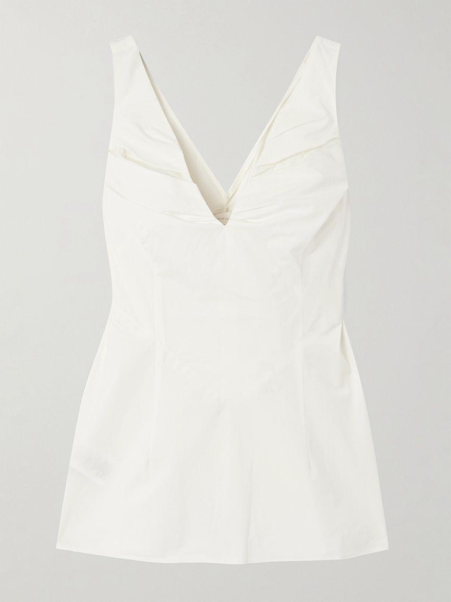 Gathered cotton-poplin tank by FAITHFULL