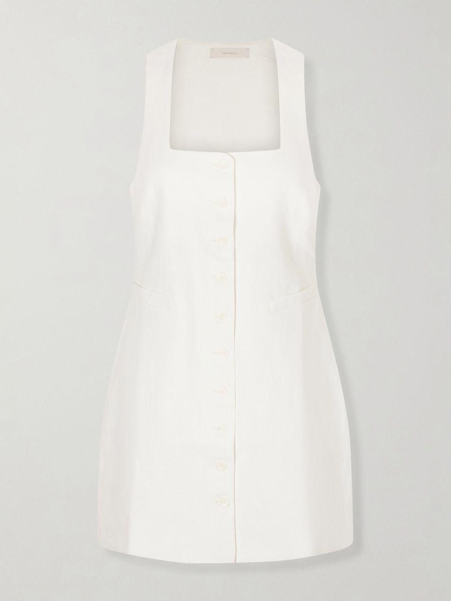 Jacques linen mini dress by FAITHFULL