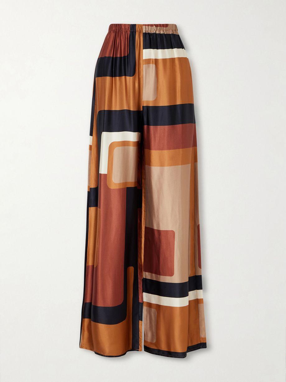 Jensen printed satin wide-leg pants by FAITHFULL