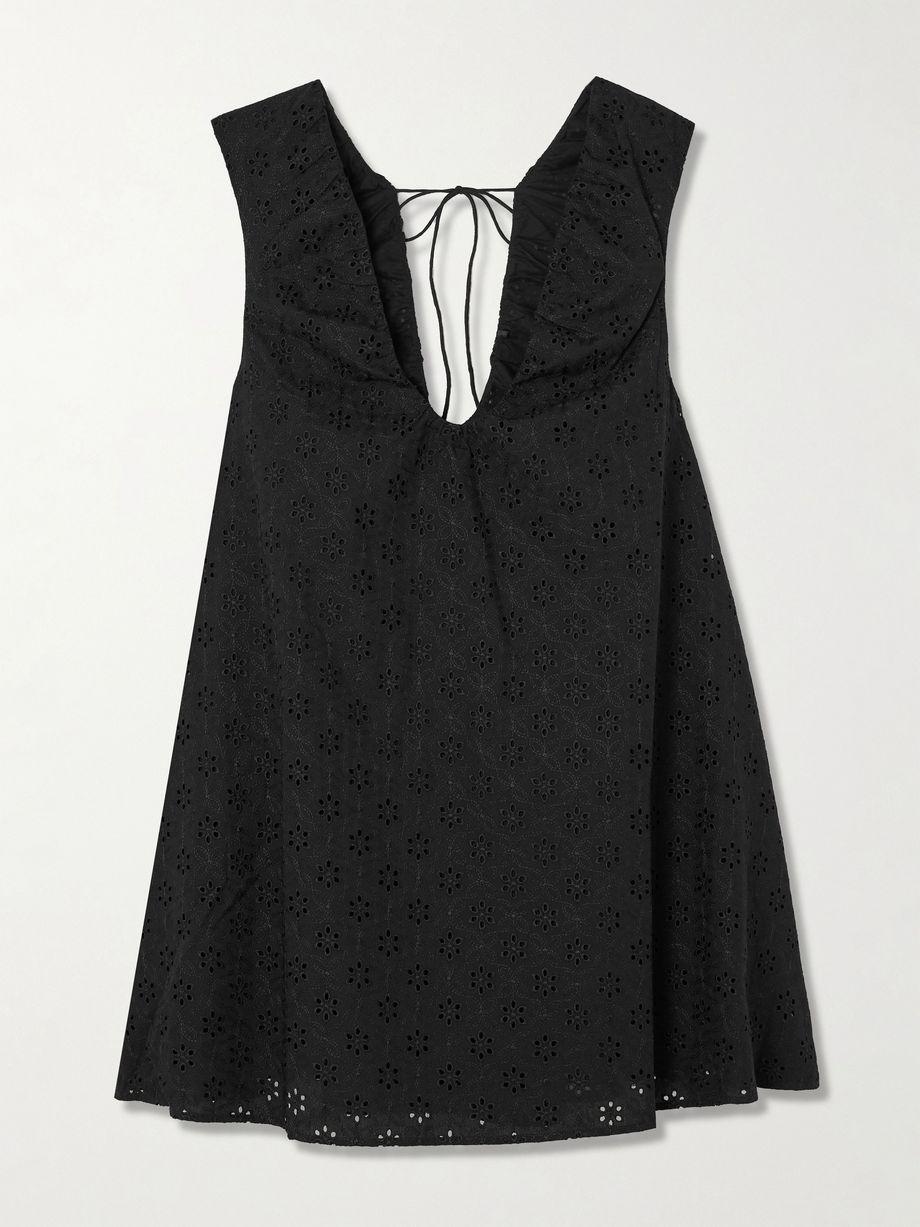 Juana tie-detailed broderie anglaise mini dress by FAITHFULL