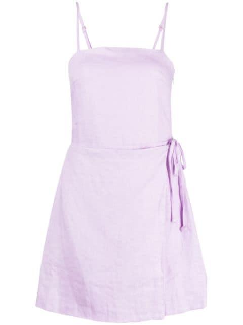 Llian linen wrap minidress by FAITHFULL