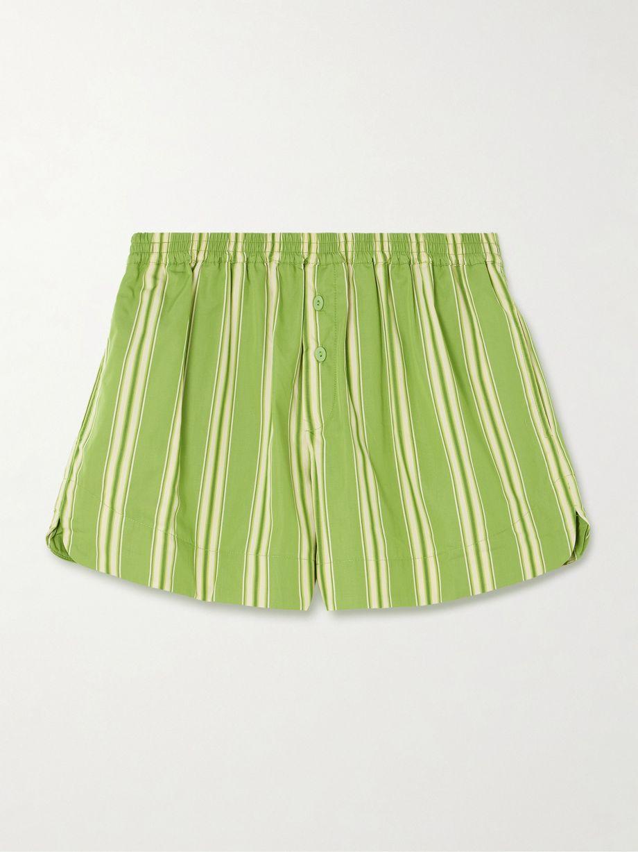Lonia striped cotton-poplin shorts by FAITHFULL