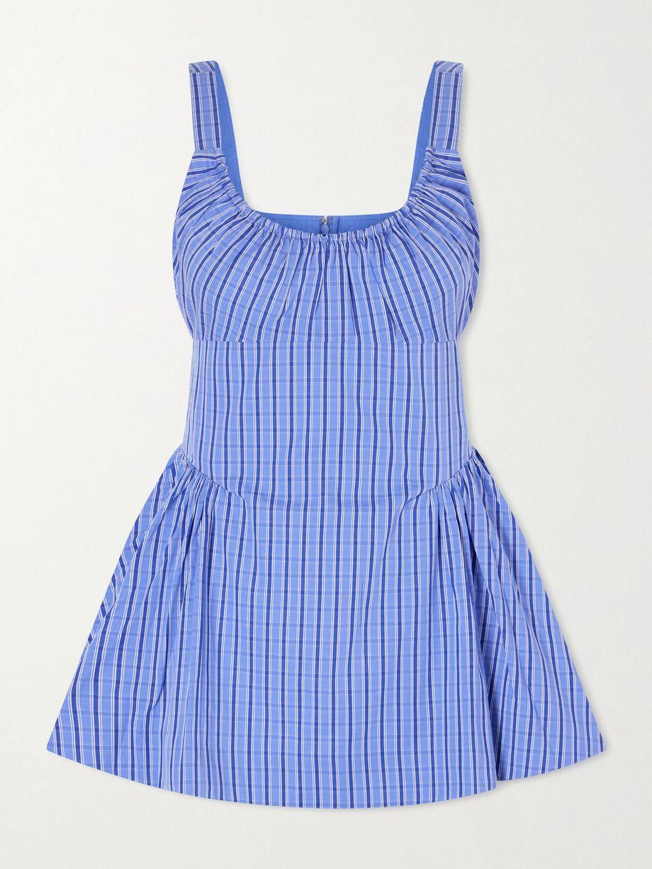 Marcella gathered checked cotton-poplin top by FAITHFULL