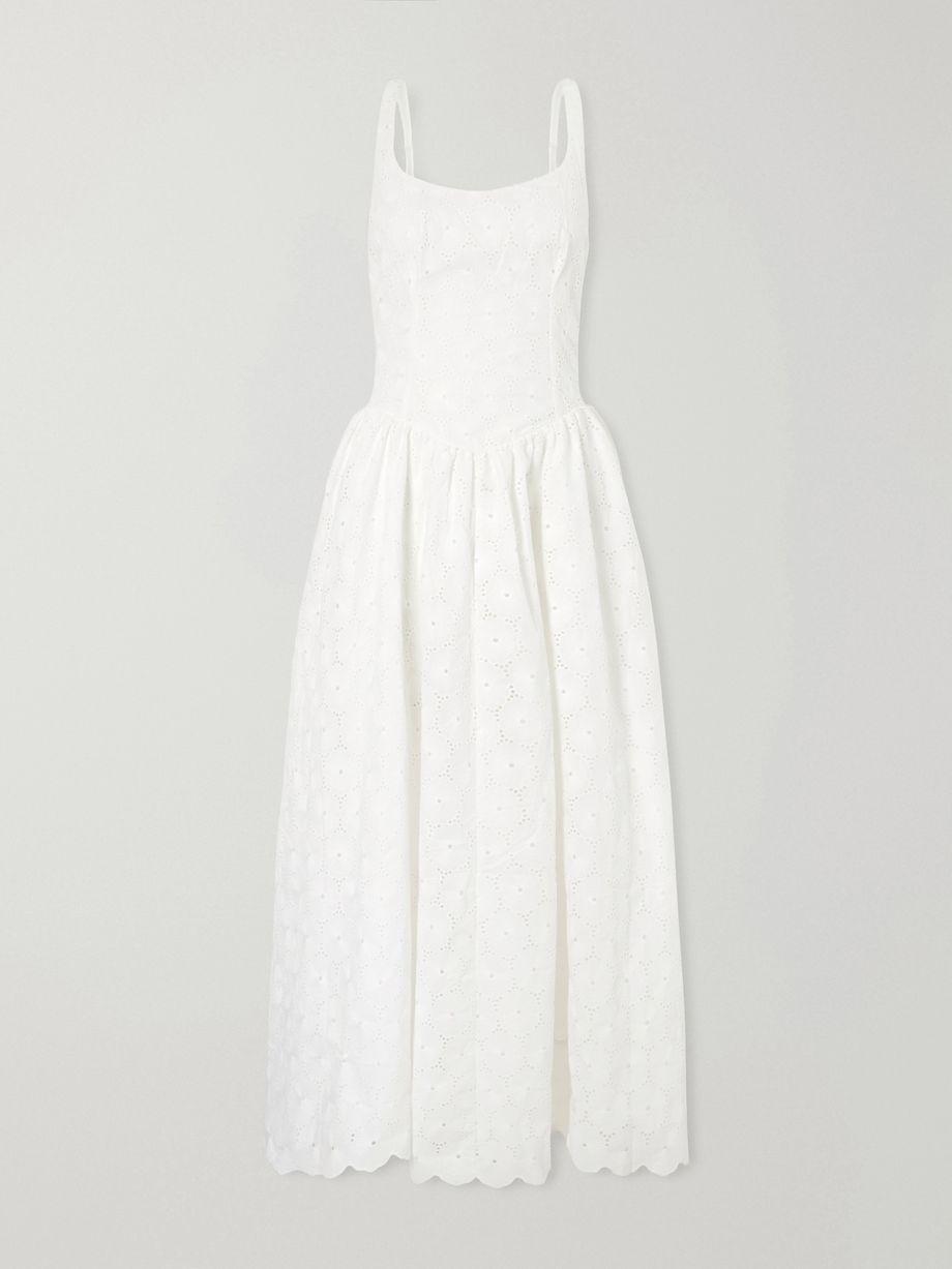 Milana broderie anglaise midi dress by FAITHFULL