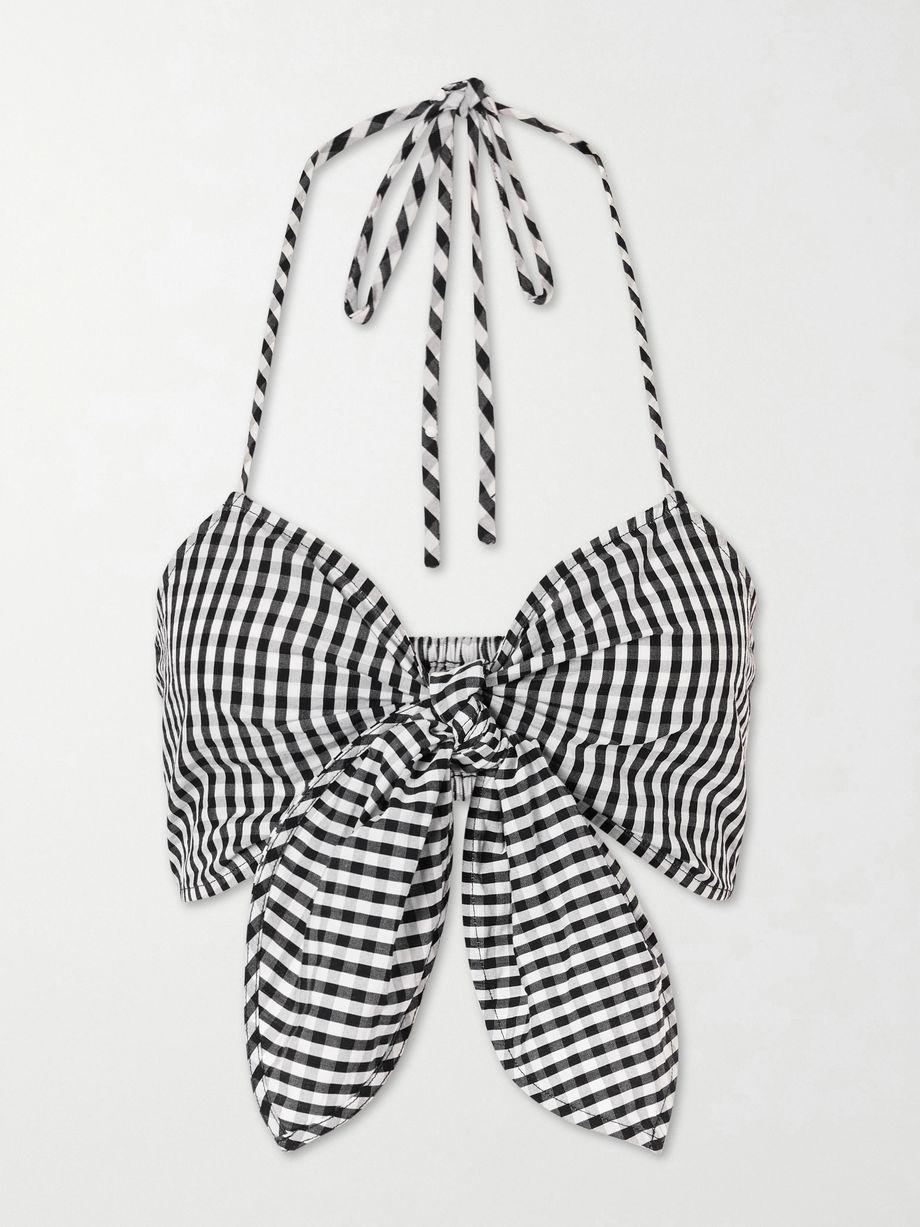 Onda knotted checked cotton top by FAITHFULL