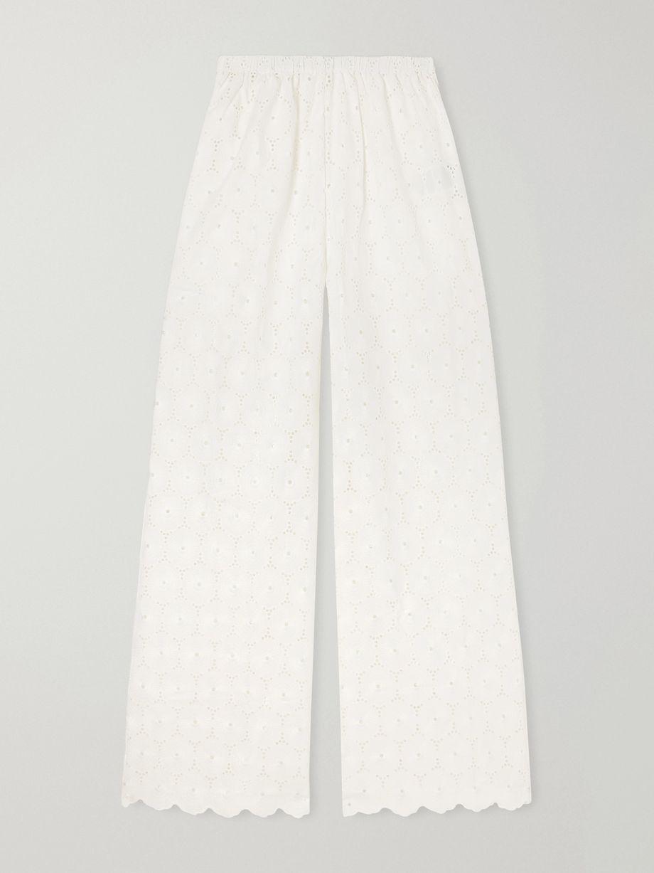 Pamina broderie anglaise straight-leg pants by FAITHFULL