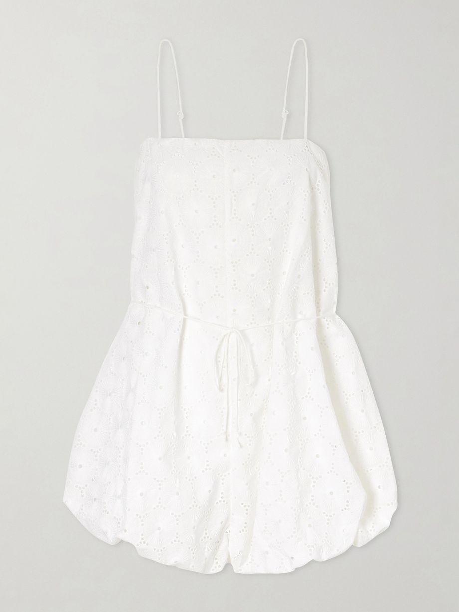 Rosella belted broderie anglaise playsuit by FAITHFULL