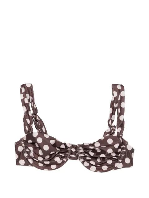 Sol polka-dot bikini top by FAITHFULL