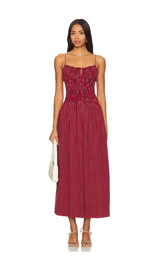FAITHFULL THE BRAND Aya String Midi Dress in Burgundy by FAITHFULL THE BRAND FAITHFULL THE BRAND Aya String Midi Dress in Burgundy by FAITHFULL THE BRAND