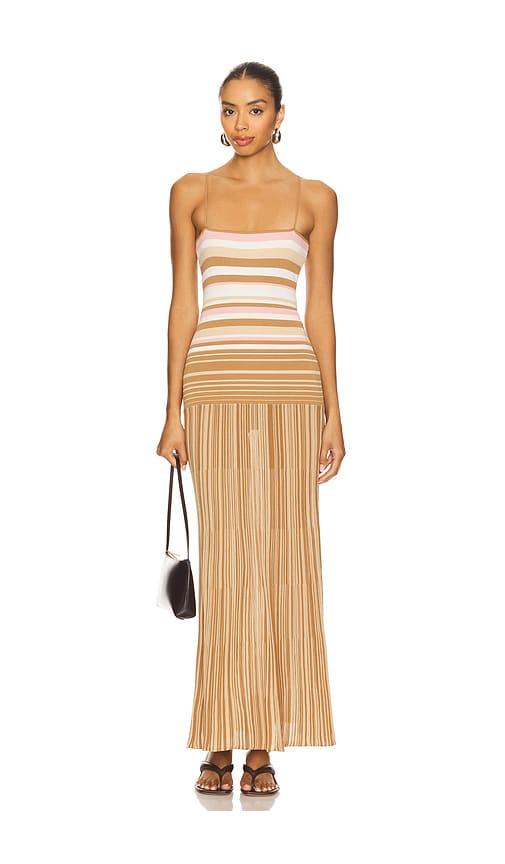 FAITHFULL THE BRAND Esenia Knit Dress in Tan by FAITHFULL THE BRAND