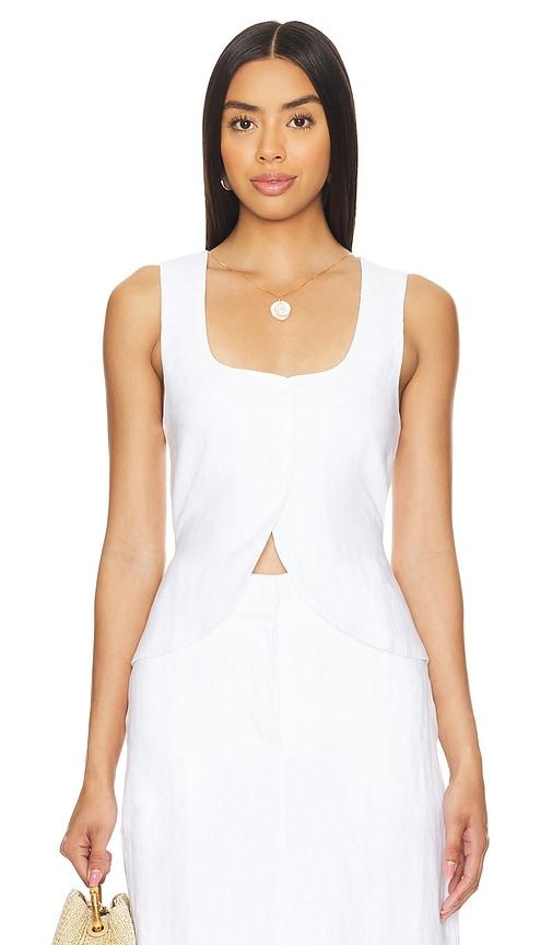 FAITHFULL THE BRAND Stanze Vest in White by FAITHFULL THE BRAND FAITHFULL THE BRAND Stanze Vest in White by FAITHFULL THE BRAND