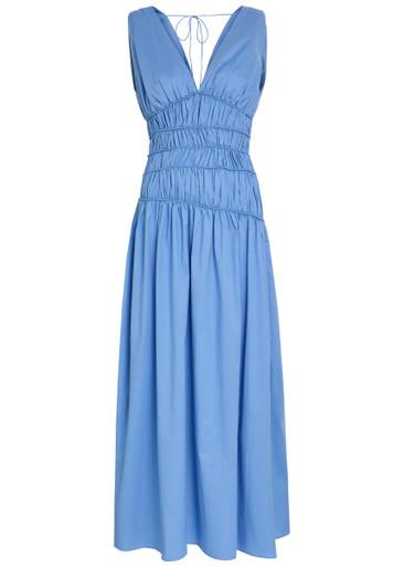 Saja smocked cotton maxi dress by FAITHFULL THE BRAND