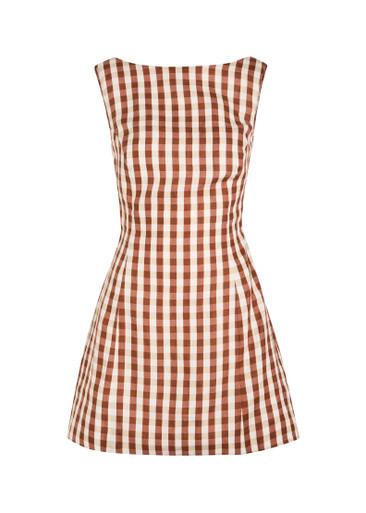 Sofia checked linen mini dress by FAITHFULL THE BRAND