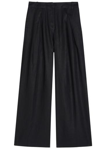 Sofia pleated wide-leg linen trousers by FAITHFULL THE BRAND