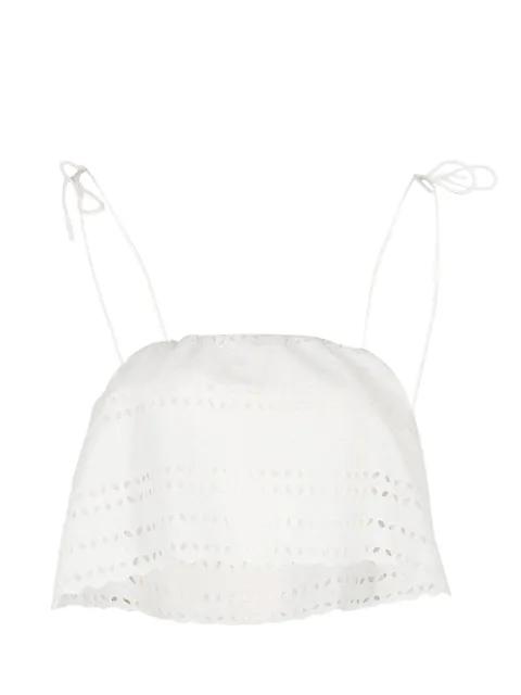 broderie scalloped top by FAITHFULL
