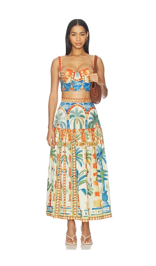 Falguni Shane Peacock Terracotta Oasis Cotton Poplin Coord Set in Ivory by FALGUNI SHANE PEACOCK