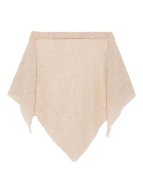Chal Triax raw-edge triangular scarf by FALIERO SARTI