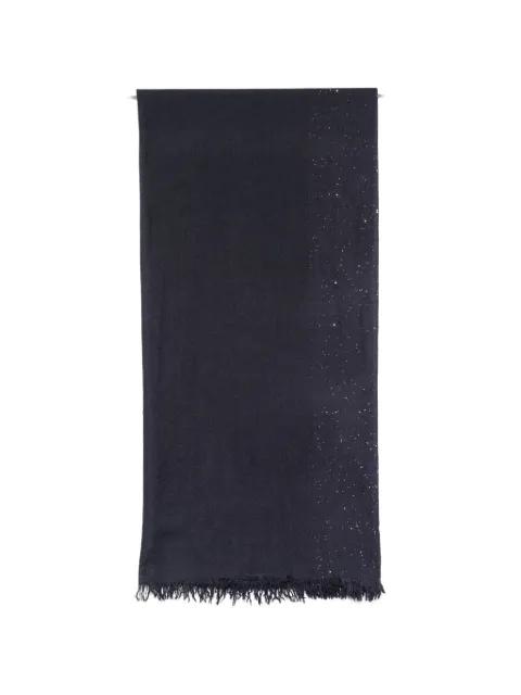 Kundy sequin-embellished frayed scarf by FALIERO SARTI
