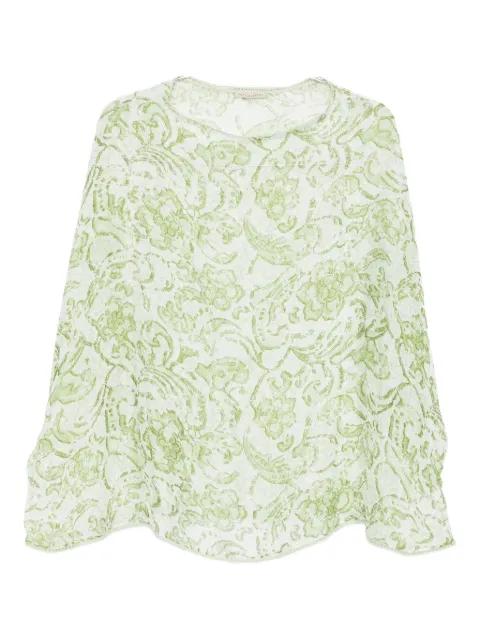 floral-print silk dress by FALIERO SARTI