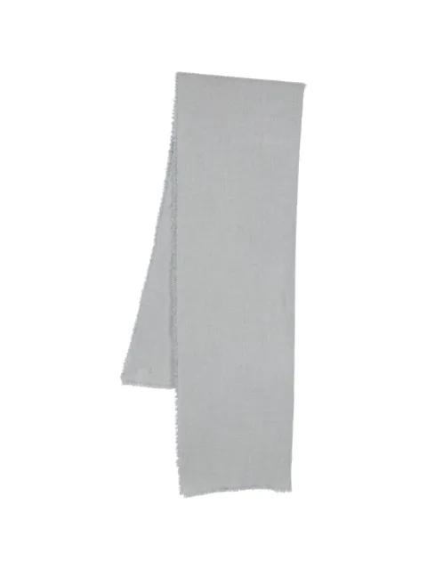 frayed virgin wool-cashmere scarf by FALIERO SARTI