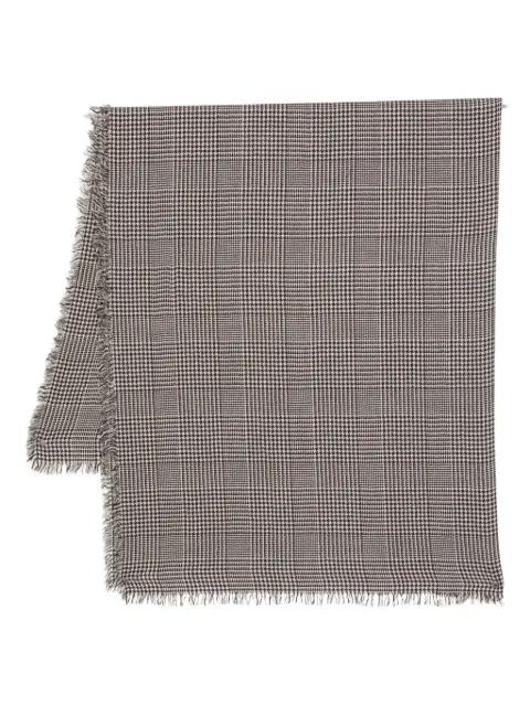houndstooth fringed scarf by FALIERO SARTI