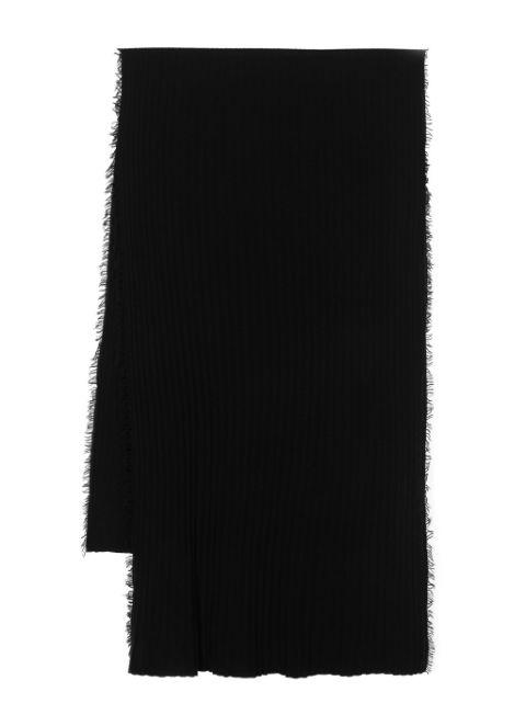 ribbed-knit frayed scarf by FALIERO SARTI