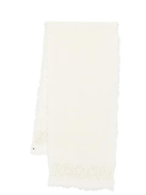 sequin-embellished fringed scarf by FALIERO SARTI
