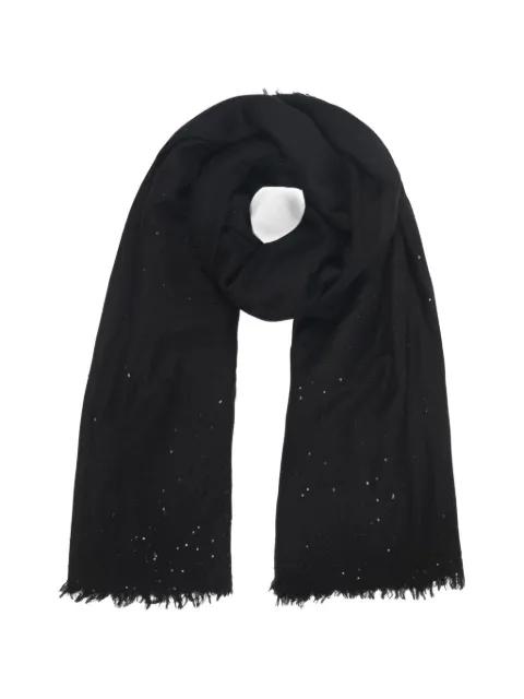 sequin fringed scarf by FALIERO SARTI