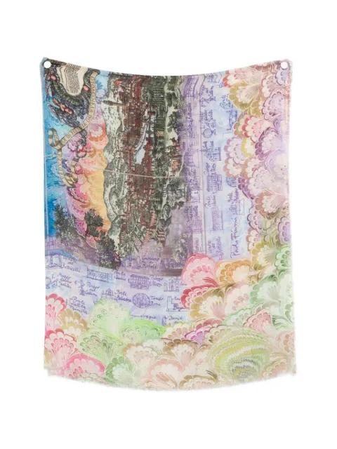 x Paolo Fiumi Fiorentina printed scarf by FALIERO SARTI