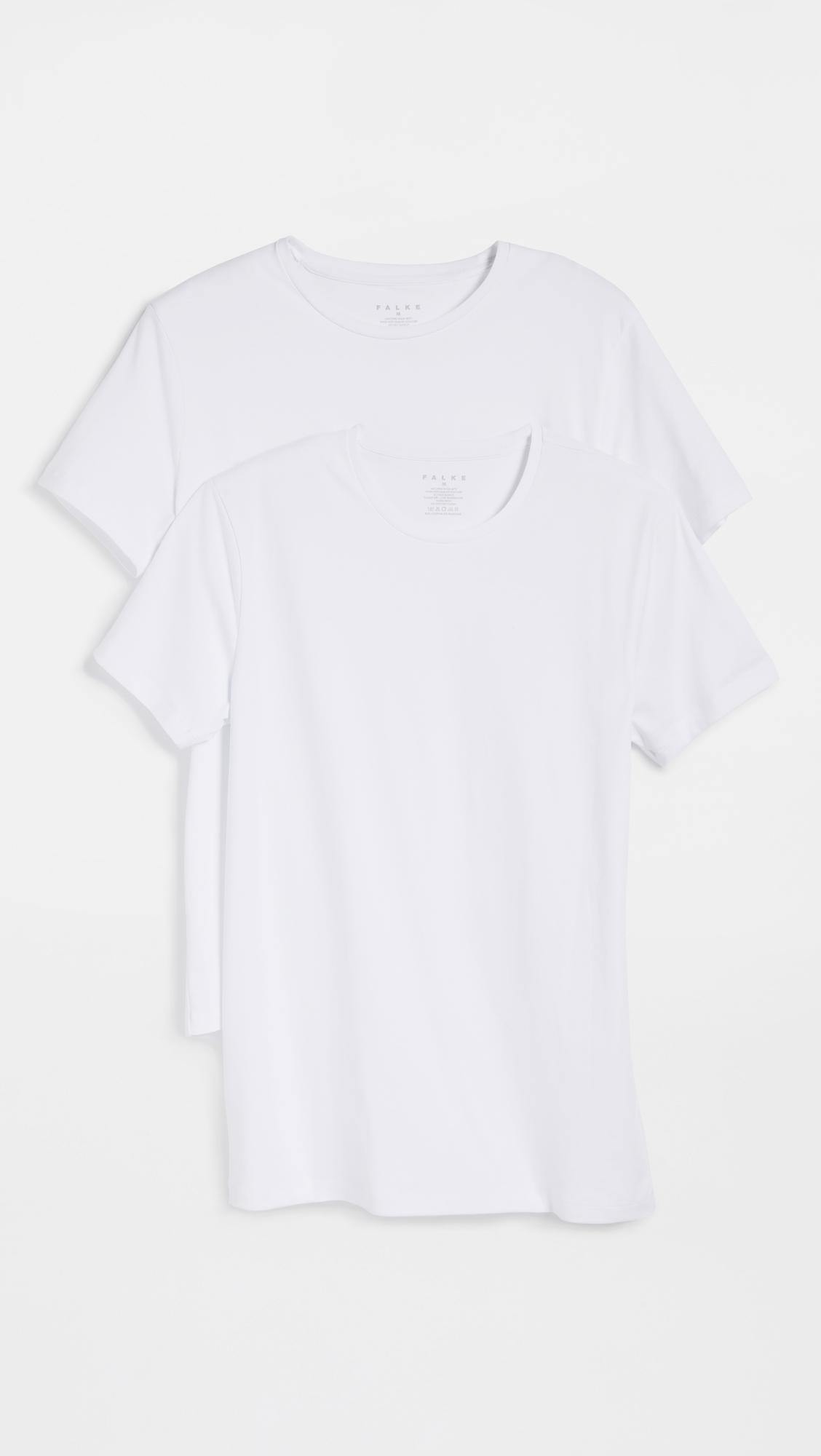 2-Pack Cotton Crew Neck Tee by FALKE