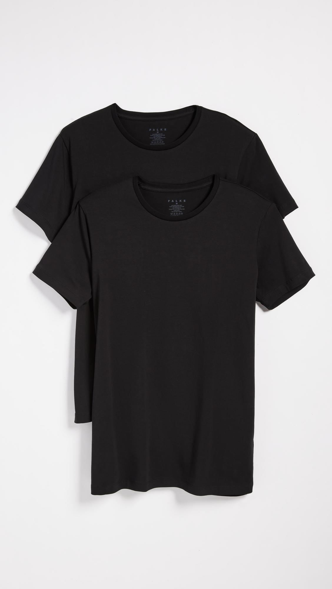 2-Pack Cotton Crew Neck Tee by FALKE