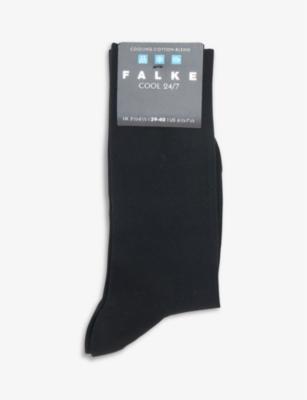 Cool 24/7 logo stretch-cotton blend socks by FALKE
